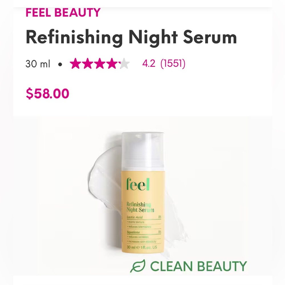 FEEL BEAUTY Refinishing Night Serum Lactic Acid